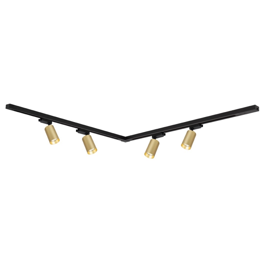 Akcentinis šviestuvas bėgių sistemoje PIPE 4xGU10/10W/230V auksas/juoda