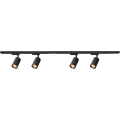Akcentinis šviestuvas bėgių sistemoje PIPE 4xGU10/10W/230V juoda
