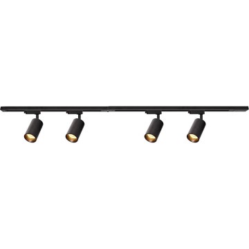 Akcentinis šviestuvas bėgių sistemoje PIPE 4xGU10/10W/230V juoda