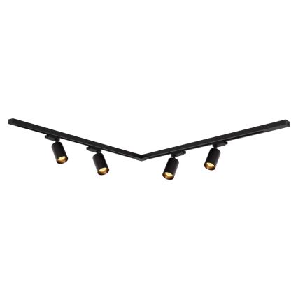 Akcentinis šviestuvas bėgių sistemoje PIPE 4xGU10/10W/230V juoda
