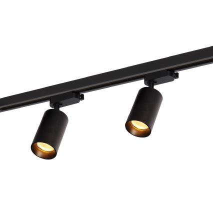 Akcentinis šviestuvas bėgių sistemoje PIPE 4xGU10/10W/230V juoda