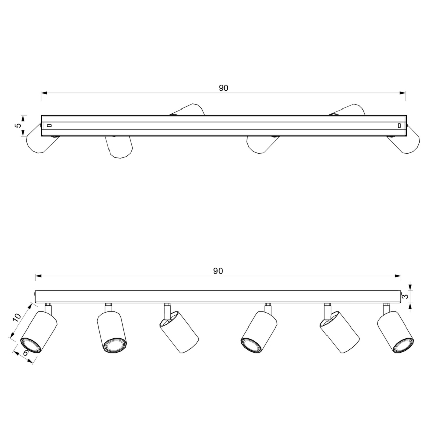 Akcentinis šviestuvas BELLO 6xGU10/8W/230V baltas