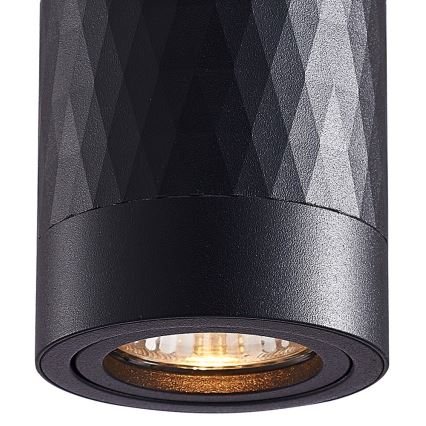 Akcentinis šviestuvas BIMA 1xGU10/25W/230V apvalus juodas