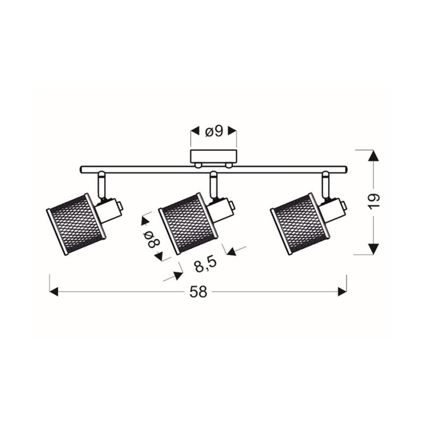 Akcentinis šviestuvas CANABERA 3xE14/40W/230V