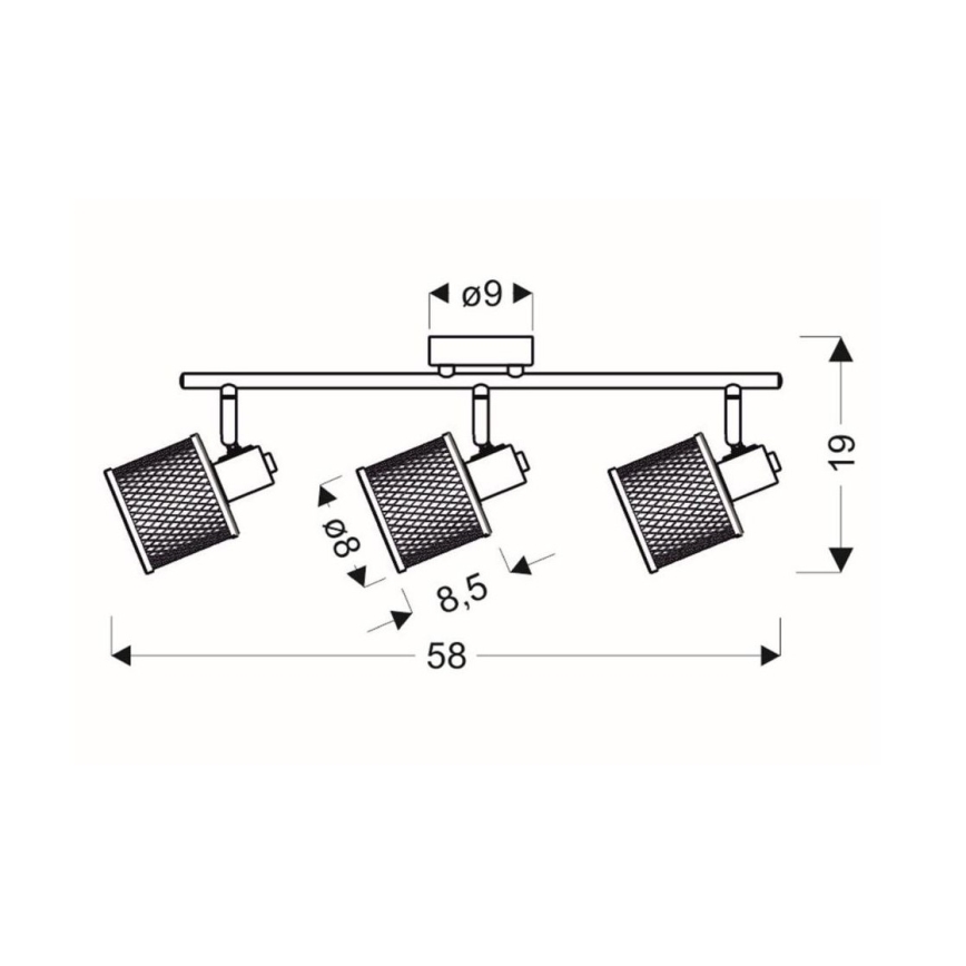 Akcentinis šviestuvas CANABERA 3xE14/40W/230V
