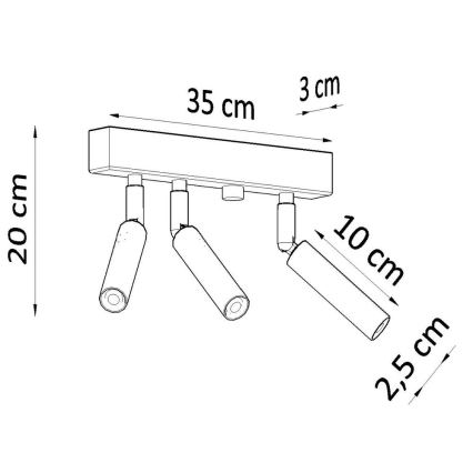 Akcentinis šviestuvas EYETECH 3xG9/12W/230V baltas