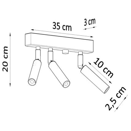 Akcentinis šviestuvas EYETECH 3xG9/12W/230V juodas