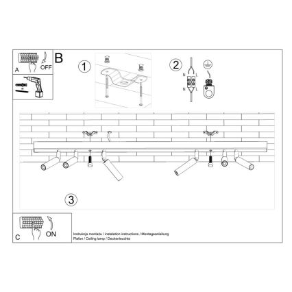 Akcentinis šviestuvas EYETECH 6xG9/12W/230V baltas