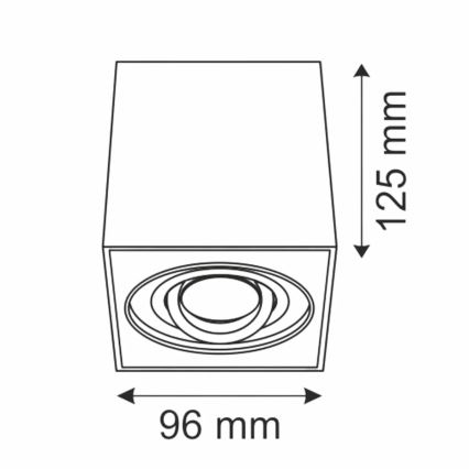 Akcentinis šviestuvas HADAR Q1 1xGU10/10W/230V juoda