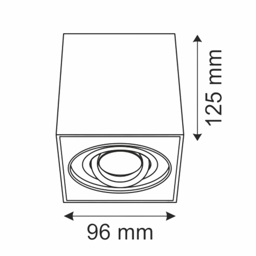 Akcentinis šviestuvas HADAR Q1 1xGU10/10W/230V juoda