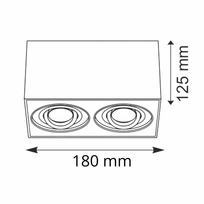 Akcentinis šviestuvas HADAR Q2 2xGU10/10W/230V balta