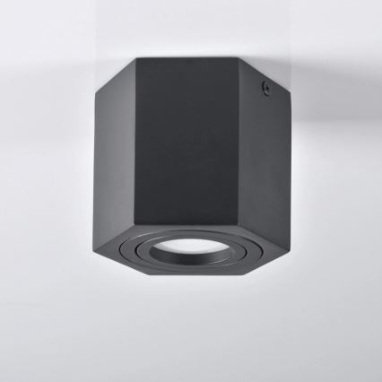 Akcentinis šviestuvas HEXAGON 1xGU10/10W/230V juoda