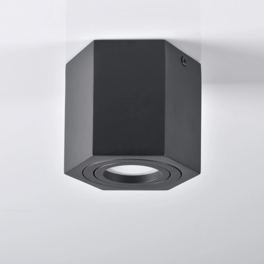 Akcentinis šviestuvas HEXAGON 1xGU10/10W/230V juoda