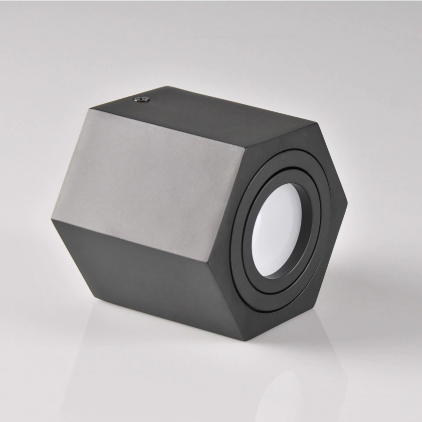 Akcentinis šviestuvas HEXAGON 1xGU10/10W/230V juoda