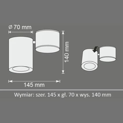 Akcentinis šviestuvas HOBRO 1xGU10/10W/230V baltas