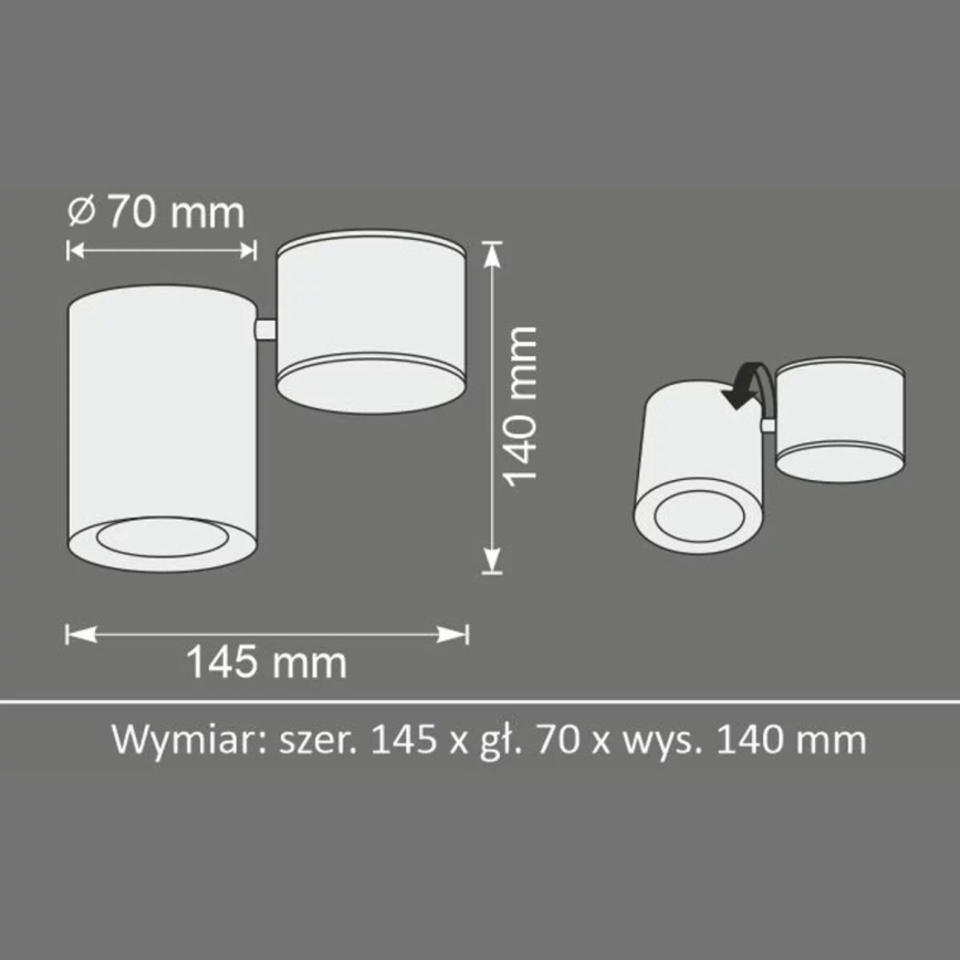 Akcentinis šviestuvas HOBRO 1xGU10/10W/230V baltas
