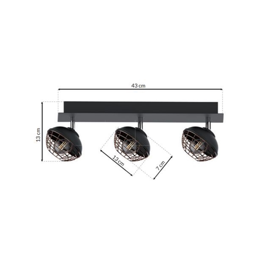 Akcentinis šviestuvas LOGAN 3xE14/40W/230V