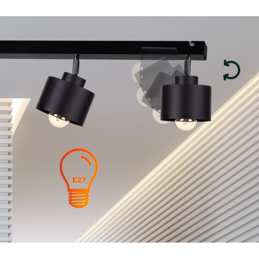 Akcentinis šviestuvas SIMPLY BLACK 3xE27/60W/230V