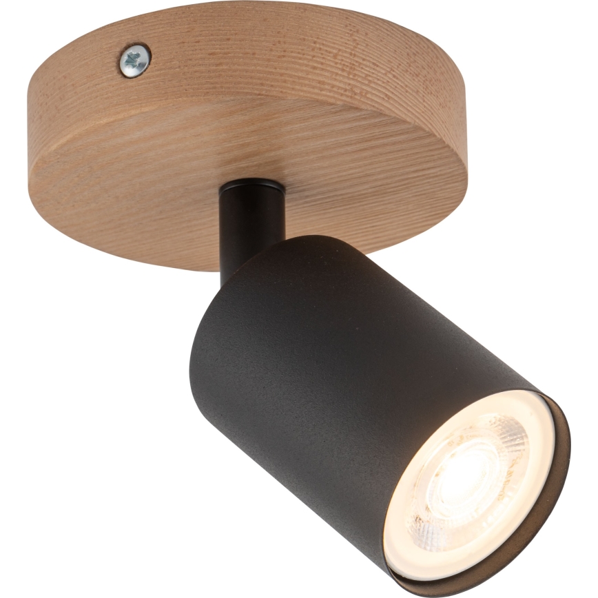 Akcentinis šviestuvas TOP WOOD 1xGU10/10W/230V juodas/medis