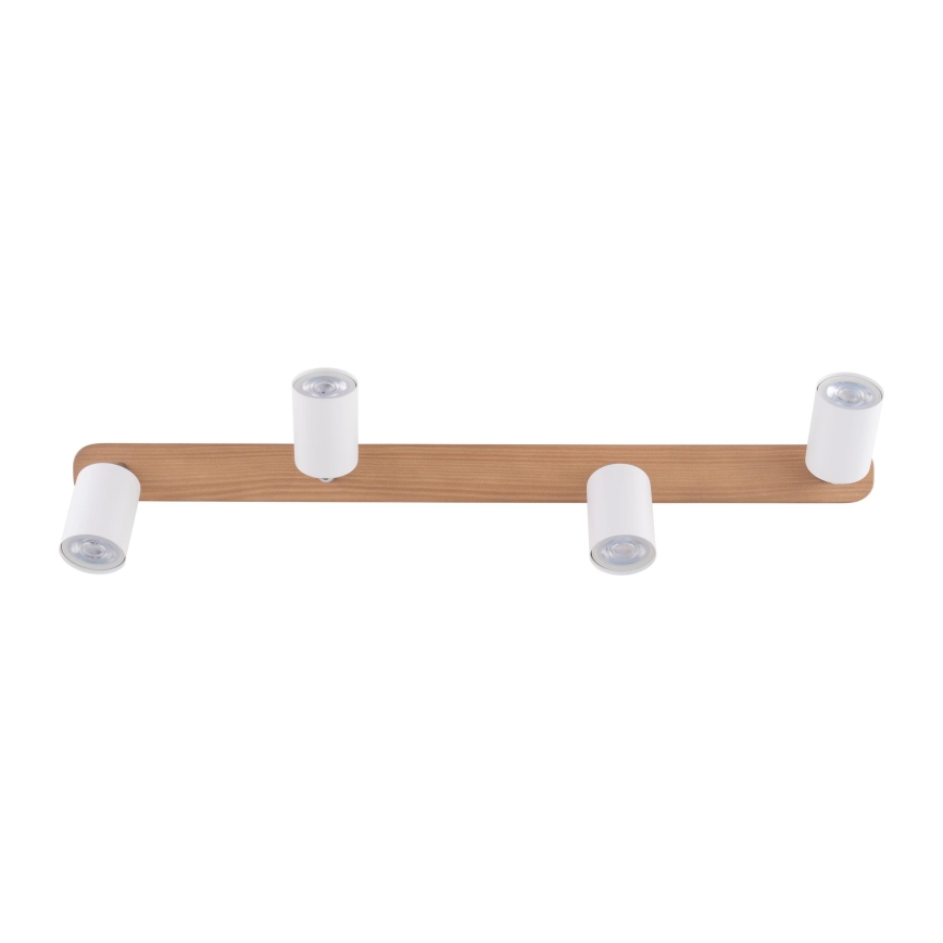 Akcentinis šviestuvas TOP WOOD 4xGU10/10W/230V baltas/medis