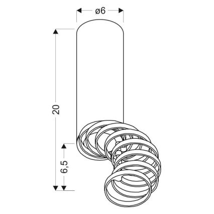 Akcentinis šviestuvas TUBA 1xGU10/15W/230V baltas/varis