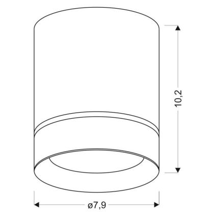Akcentinis šviestuvas TUBA 1xGU10/15W/230V juodas