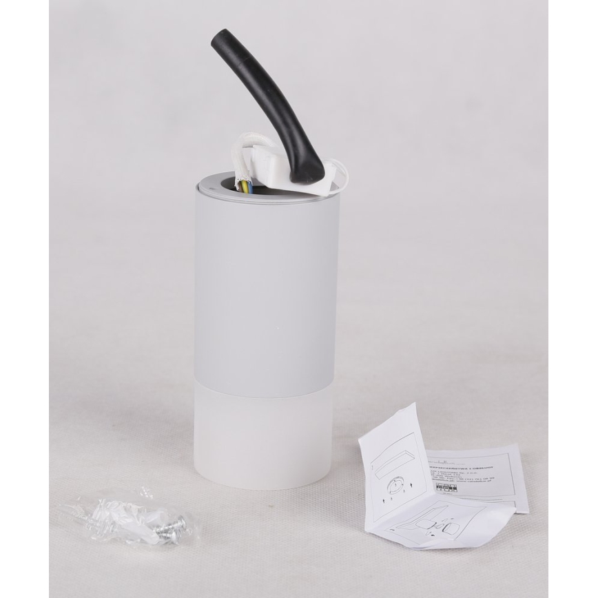 Akcentinis šviestuvas TUBA 1xGU10/15W/230V pilkas/baltas