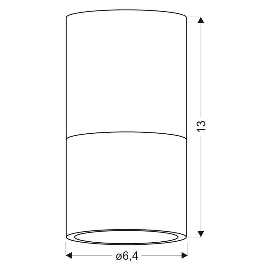 Akcentinis šviestuvas TUBA 1xGU10/15W/230V pilkas/baltas