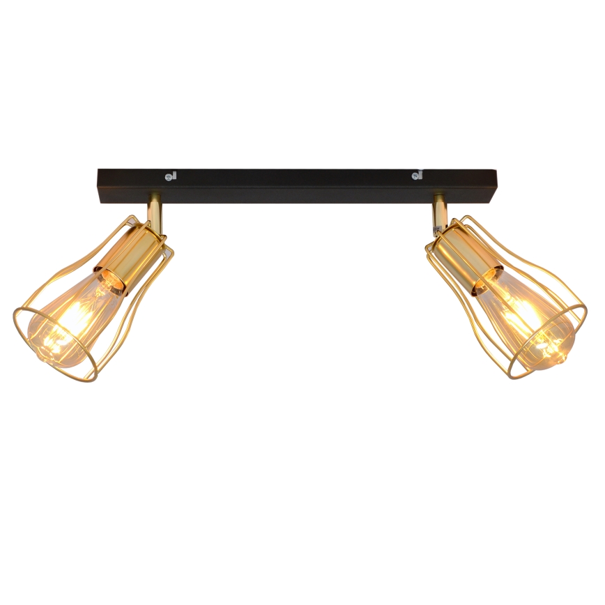 Akcentinis šviestuvas TUBE 2xE27/15W/230V aukso/juodas