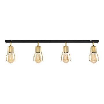 Akcentinis šviestuvas TUBE 4xE27/15W/230V aukso/juodas