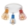 Akcentinis šviestuvas TUBE II 3xE27/15W/230V oranžinė/mėlyna/raudona