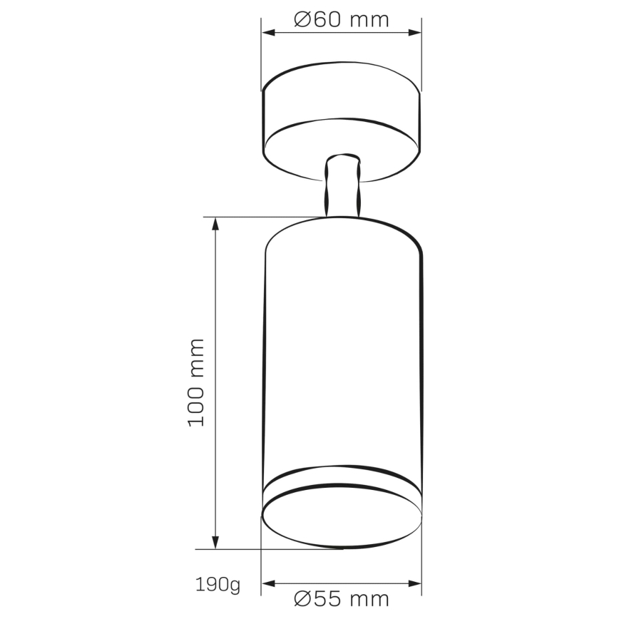 Akcentinis vonios šviestuvas TURYN 1xGU10/10W/230V IP44 juoda