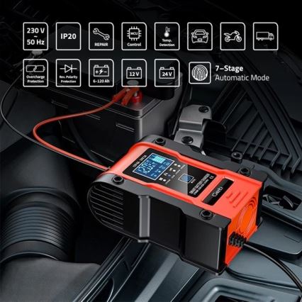 Akumuliatorių įkroviklis 110W/230V