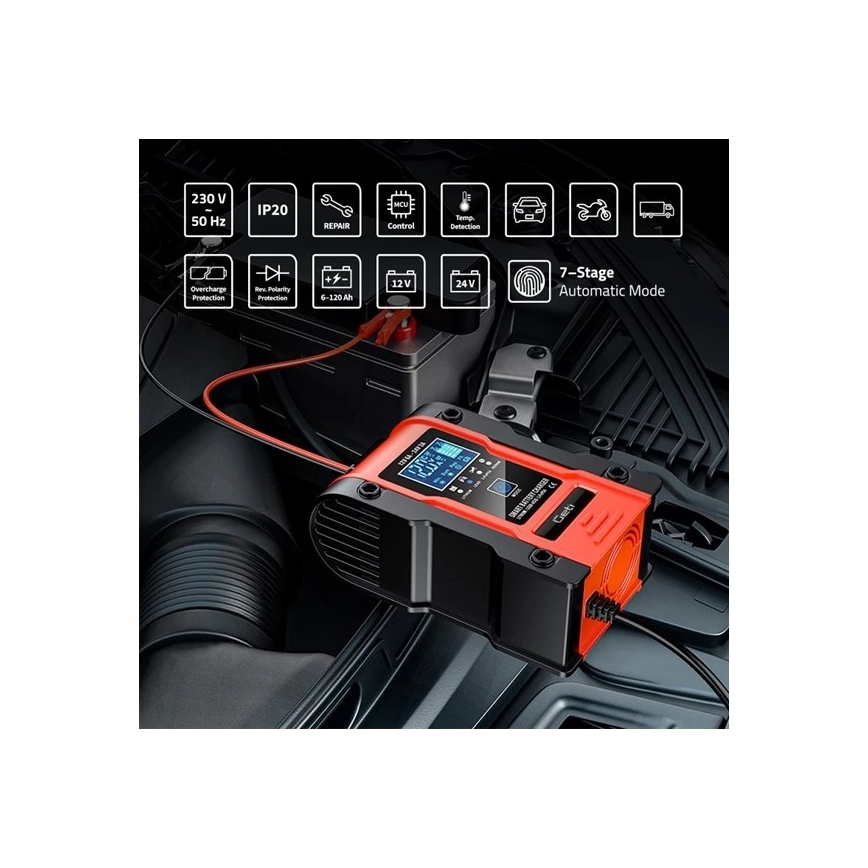 Akumuliatorių įkroviklis 110W/230V