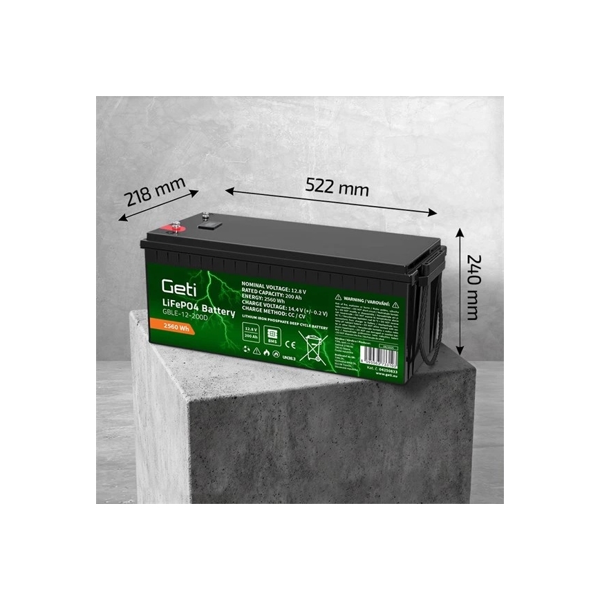 Akumuliatorius LiFePO4 12,8V/200Ah
