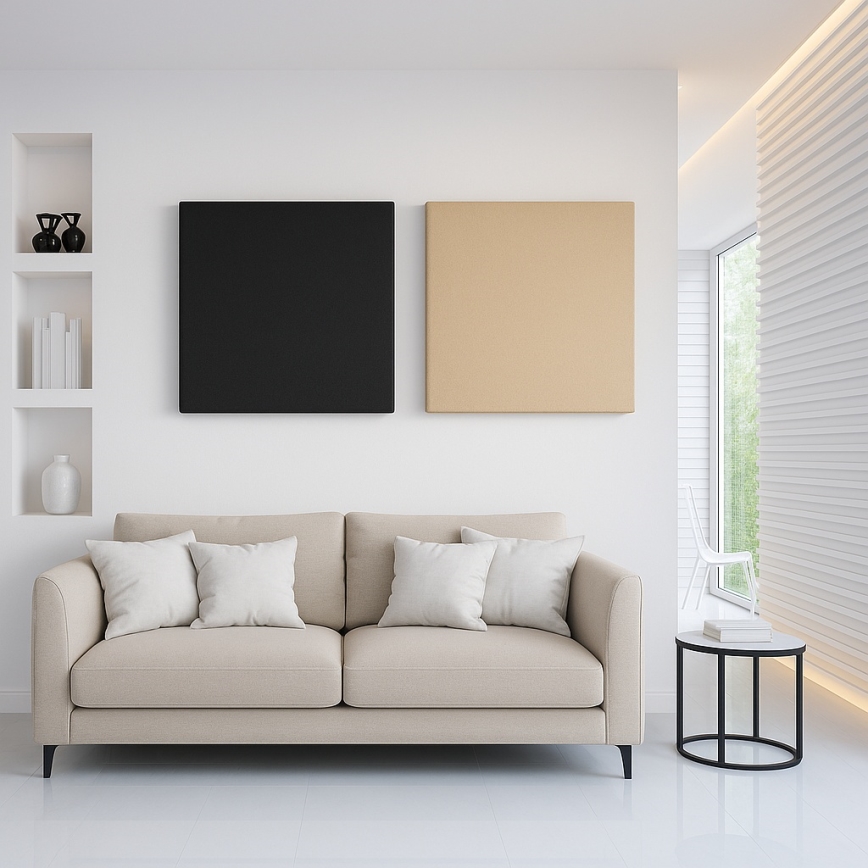 Akustinė plokštė SILENCE 58x58 cm antracito spalvos