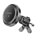 Aligator AMS05BK - Magnetinis telefono laikiklis automobiliui su belaidžiu Qi 15W įkrovimu ir MagSafe, juodas