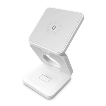 Aligator AMS09WT - Belaidė MagSafe 3 viename įkrovimo stotelė 15W balta