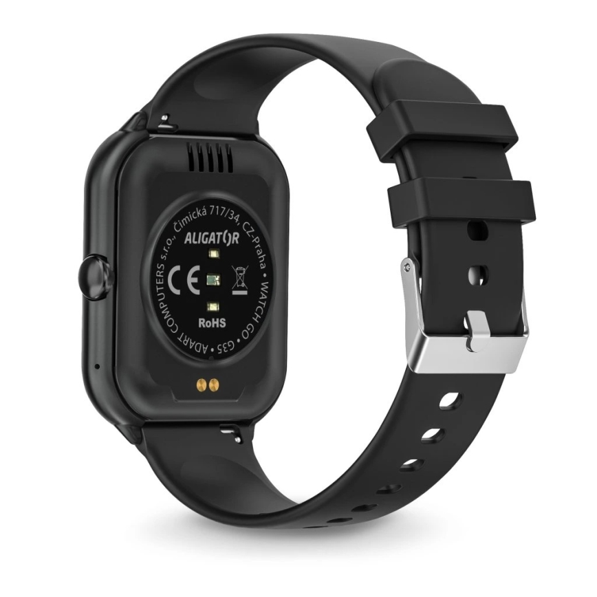 Aligator AW10BK - išmanusis laikrodis Watch GO 220 mAh IP67 juodas