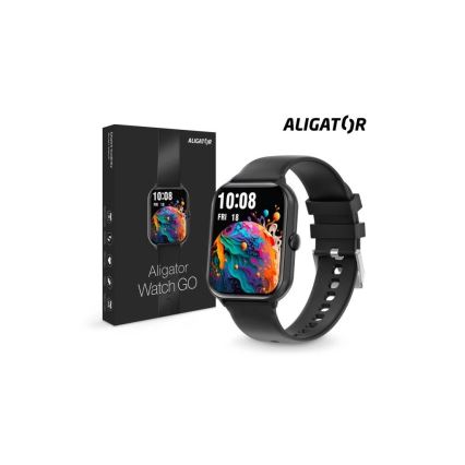 Aligator AW10BK - išmanusis laikrodis Watch GO 220 mAh IP67 juodas