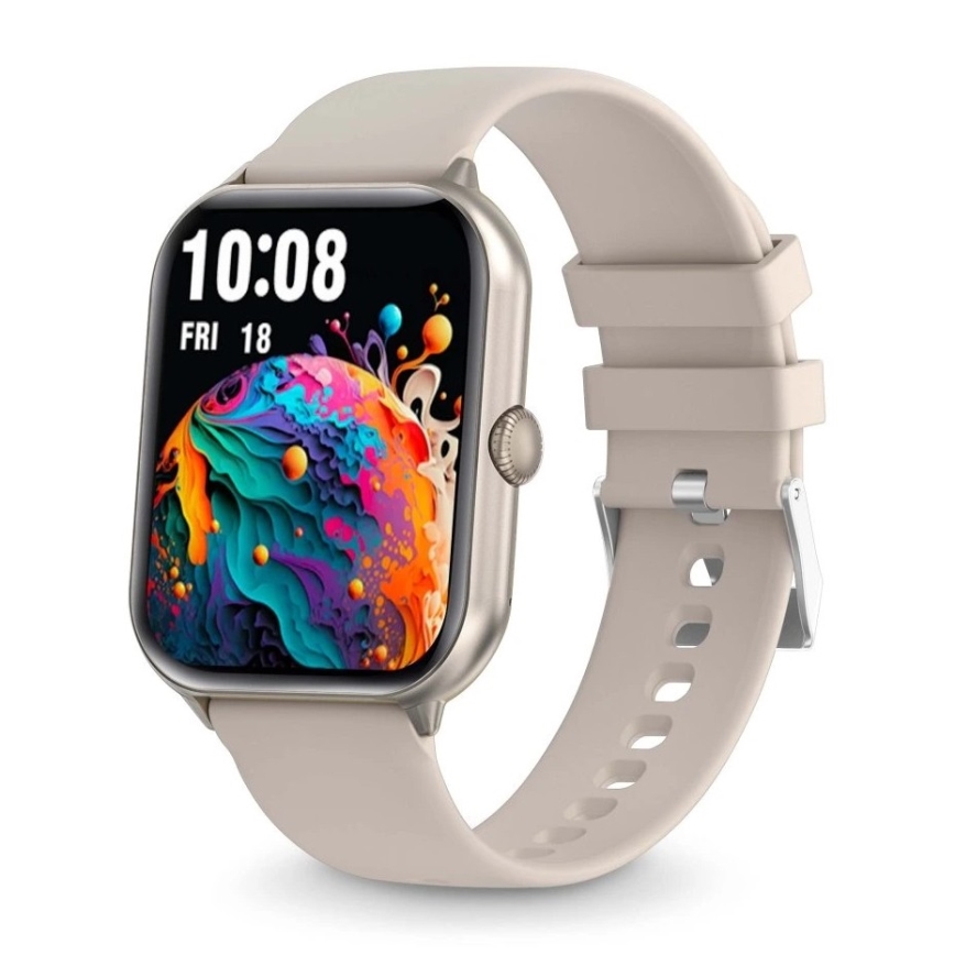 Aligator AW10SR - išmanusis laikrodis Watch GO 220 mAh IP67 kreminis