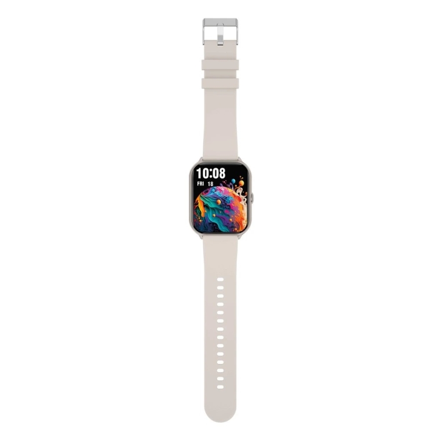 Aligator AW10SR - išmanusis laikrodis Watch GO 220 mAh IP67 kreminis