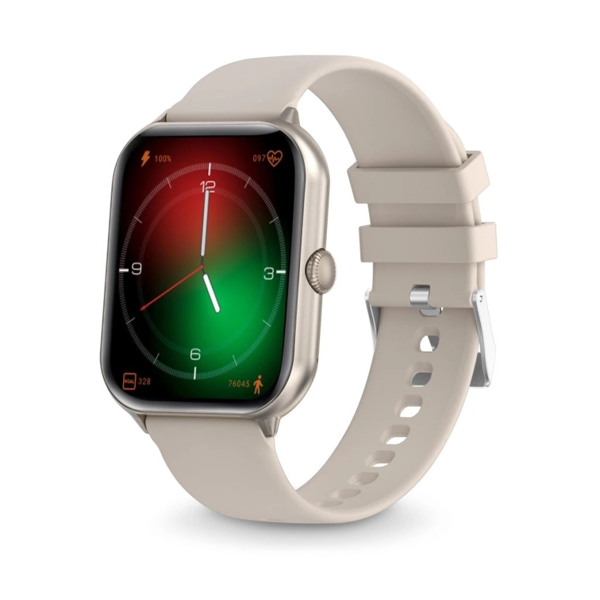 Aligator AW10SR - išmanusis laikrodis Watch GO 220 mAh IP67 kreminis