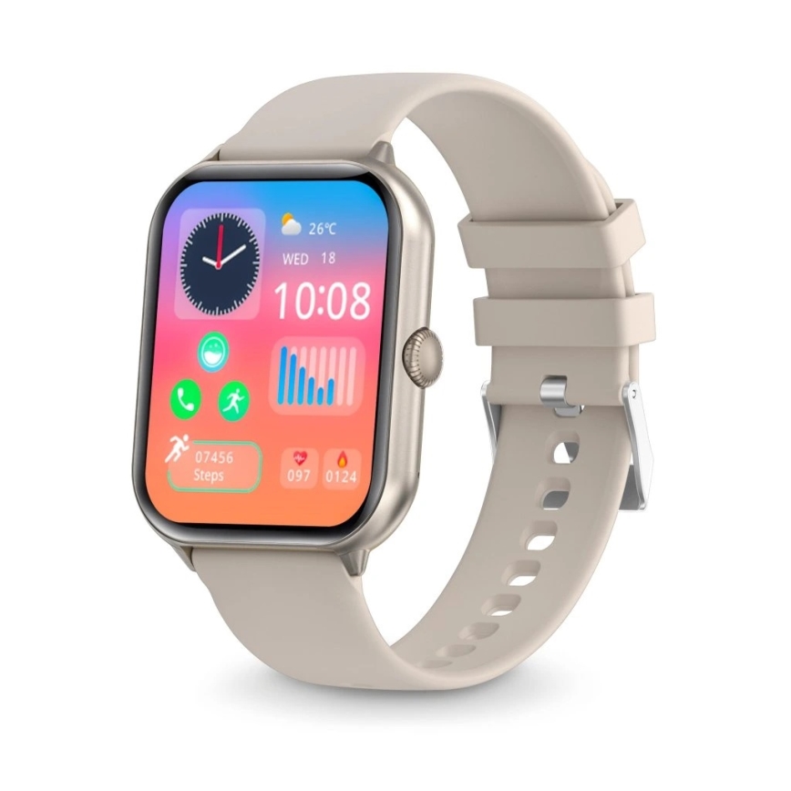 Aligator AW10SR - išmanusis laikrodis Watch GO 220 mAh IP67 kreminis