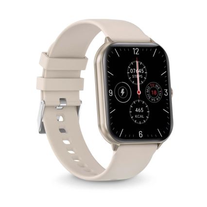 Aligator AW10SR - išmanusis laikrodis Watch GO 220 mAh IP67 kreminis