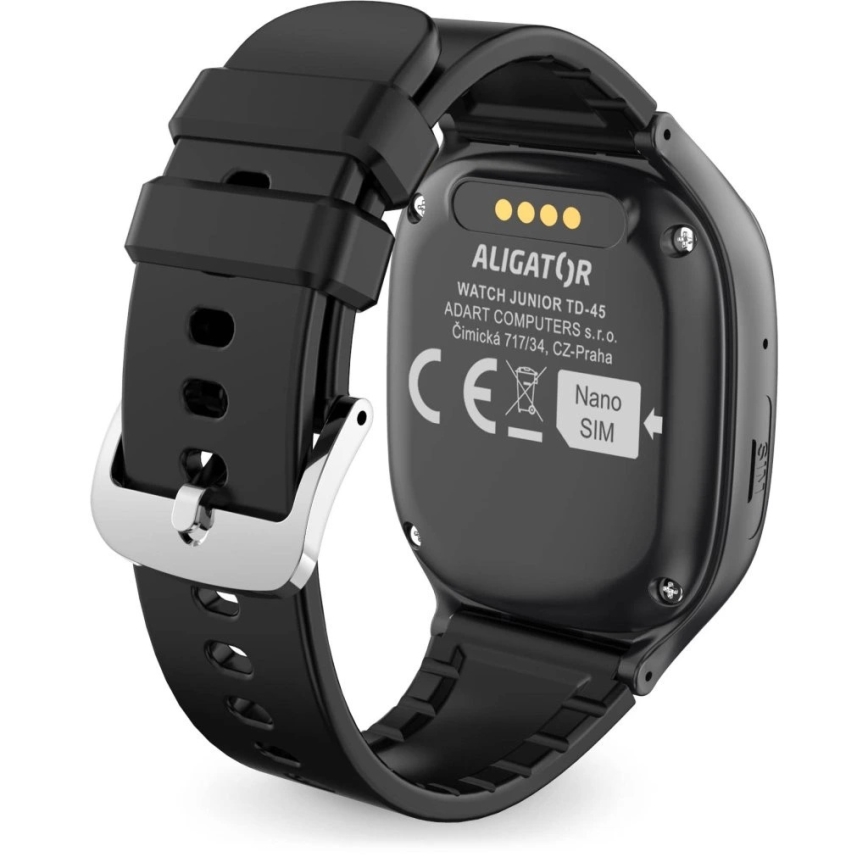 Aligator AW11BK - Išmanusis laikrodis Watch Junior 2 450 mAh IP67 Wi-Fi juodas