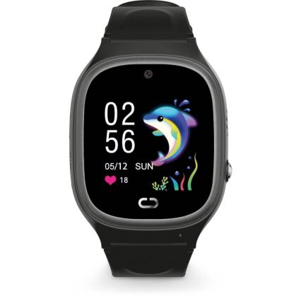 Aligator AW11BK - Išmanusis laikrodis Watch Junior 2, 450 mAh, IP67, Wi‑Fi, juoda