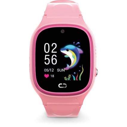 Aligator AW11PK - Išmanusis laikrodis Watch Junior 2 450 mAh IP67 Wi-Fi rožinis