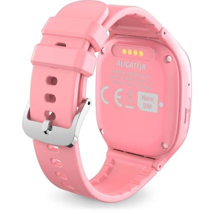 Aligator AW11PK - Išmanusis laikrodis Watch Junior 2 450 mAh IP67 Wi-Fi rožinis