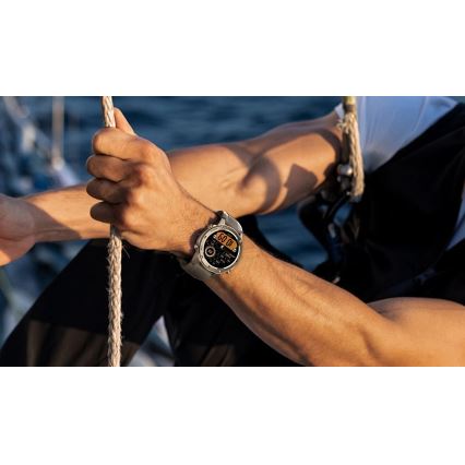 Aligator AW12SR - išmanusis laikrodis su GPS, galinga 500 mAh baterija, IP69K apsauga, sidabrinis